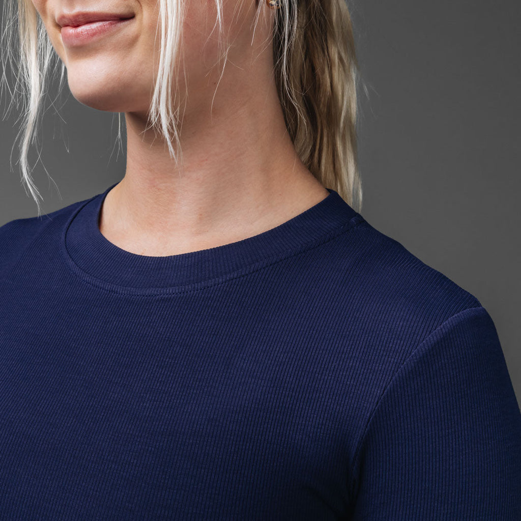 Women's Crop Rib Long Sleeve