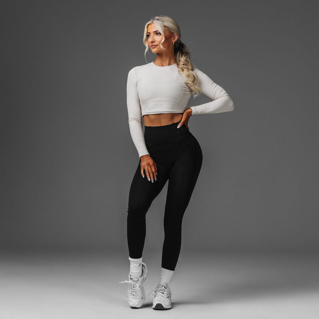 Women's Crop Rib Long Sleeve