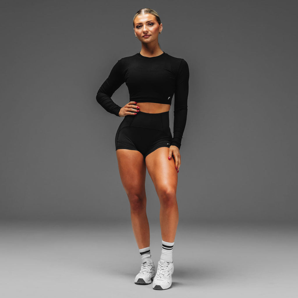 Women's Crop Rib Long Sleeve